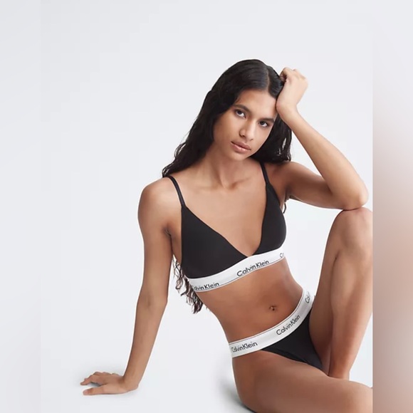 *NEW* Calvin Klein Modern Cotton Lightly Lined Triangle Bralette - Picture 3 of 6